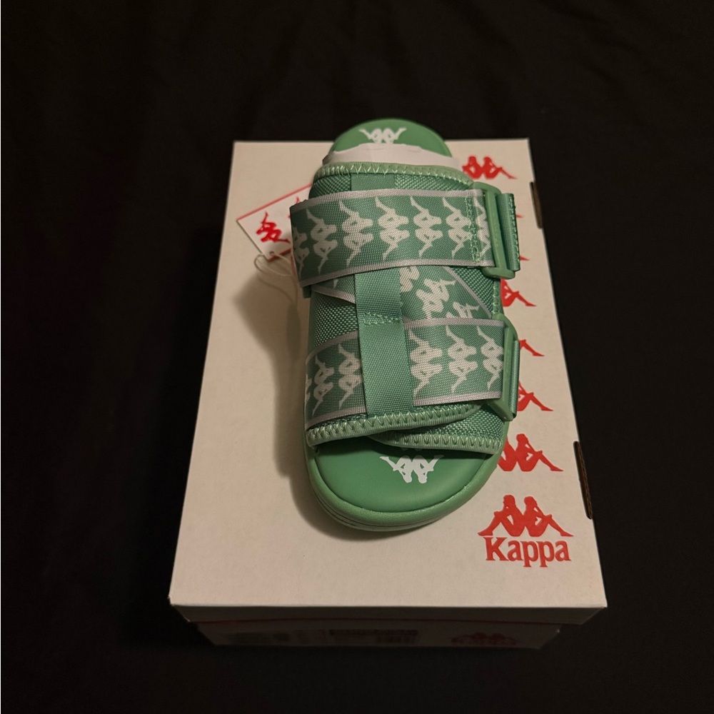 Kappa Banda Mital Slides Green Size 6M/7.5W